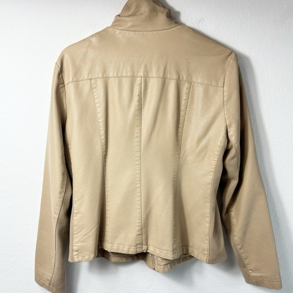 KENNETH COLE REACTION WOMEN XL BEIGE LONG SLEEVE ZIP UP JACKET - Picture 3 of 7